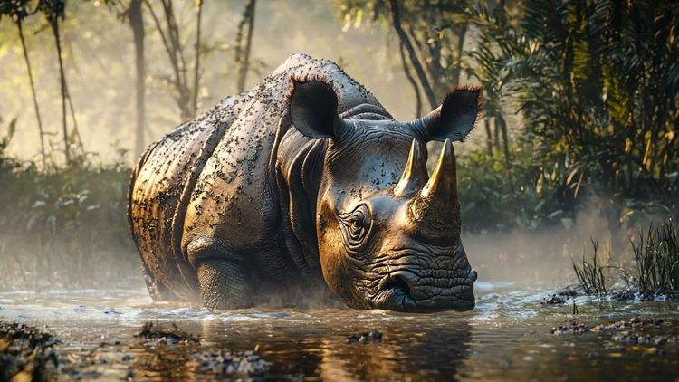 Indisches Panzernashorn